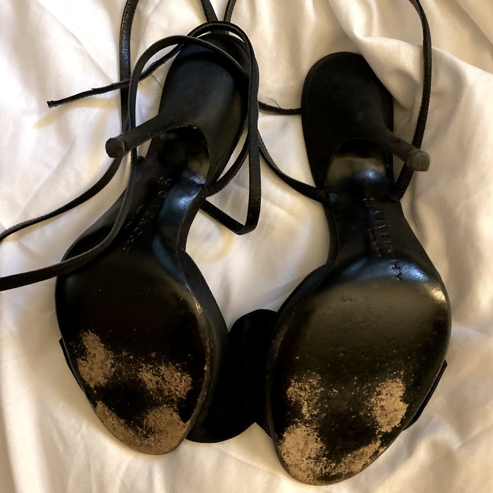 Givenchy Silk Bow Black Ankle Strap Heels - Picture 6 of 13